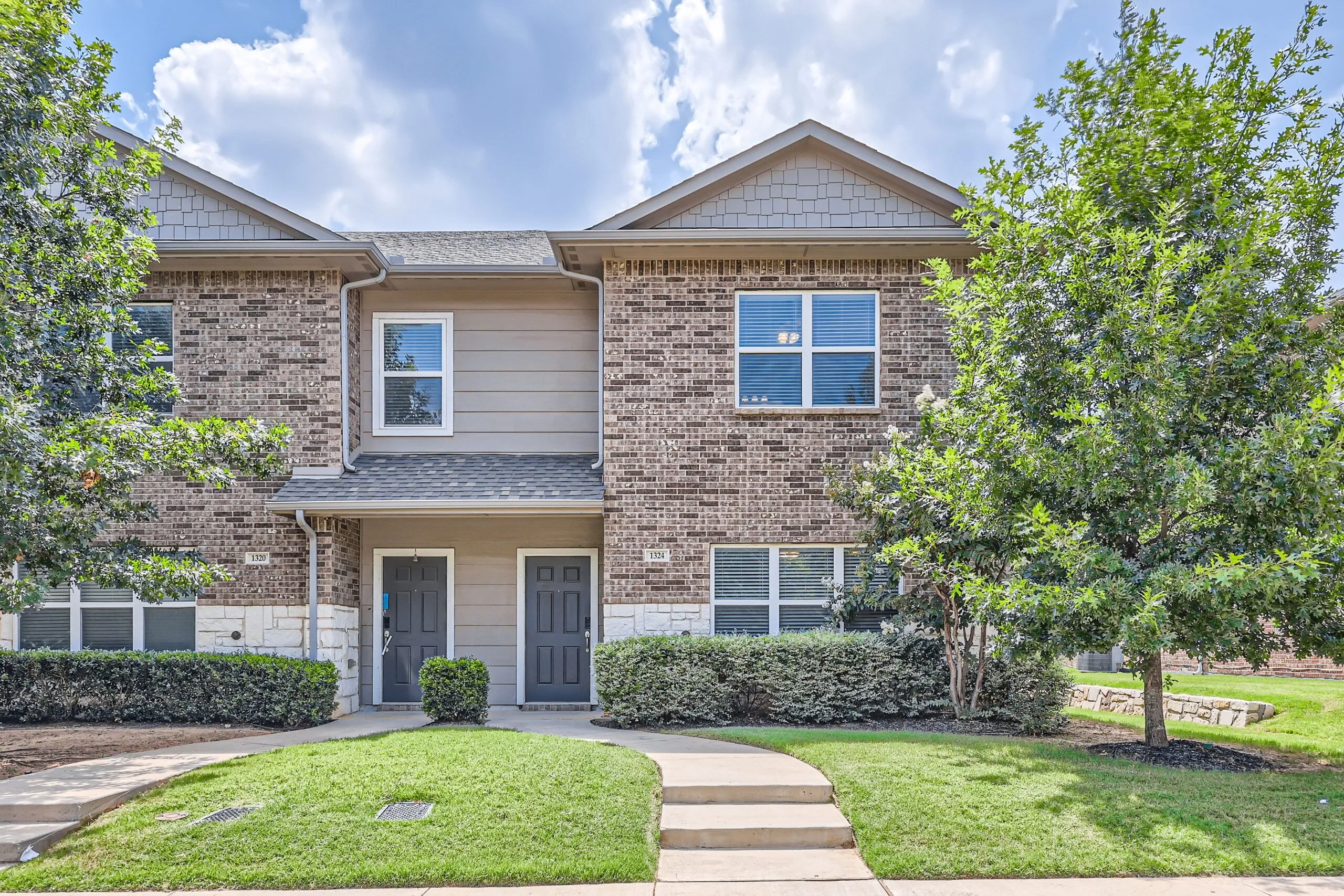 An exterior photo of a Lewisville Townhome for rent