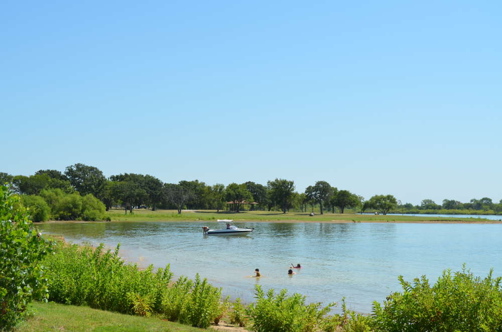 A lake at Lewisville Townhomes